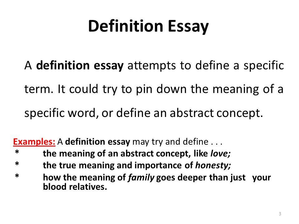 A List of Effective Topics for Your Next Definition Essay